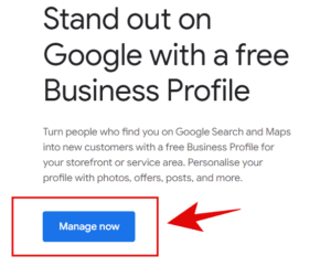 Google business profile sign up