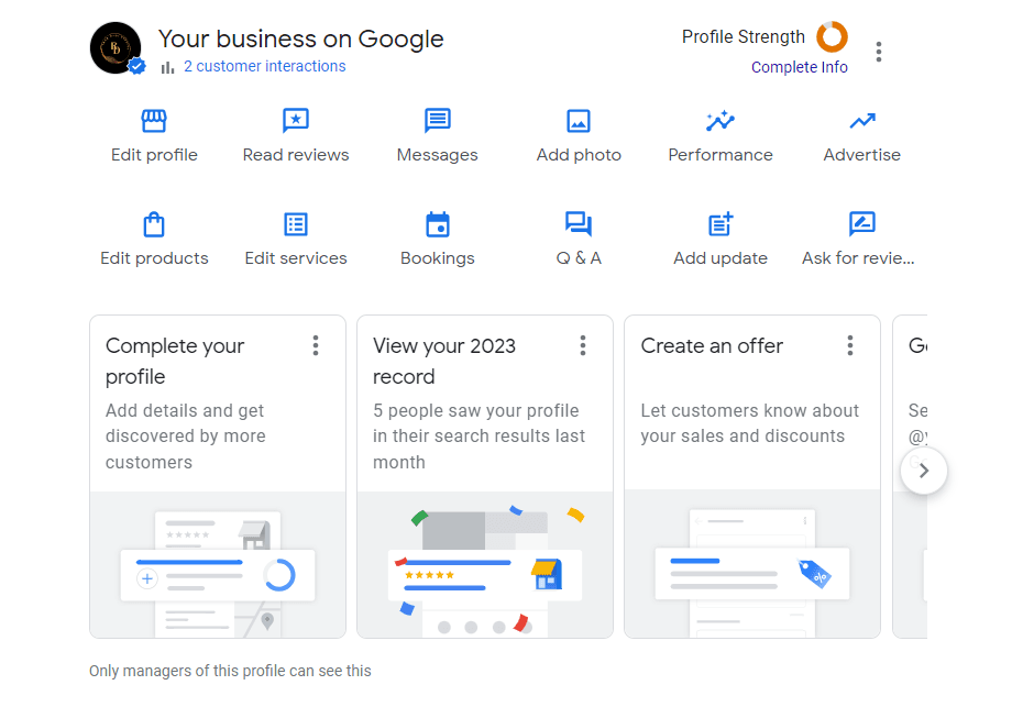 Google business profile